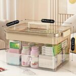 Clear Medicine Storage Box with Handle Home Organizer