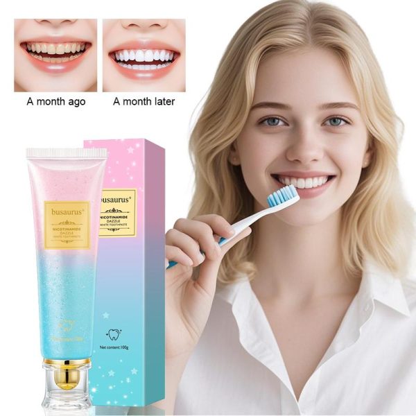 【Triple Whitening】NiacinamideWhitening Toothpaste Mint Oral-max Remove dental stains and plaque from teeth Moisture Moisturizing