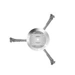 6 inch Steel Wire Rotary Brush Cutter Trimmer Head, (Bore 0.2inch/5mm) Weed Wacker Replacement Heads, Wired Trimmer Head Replacement for Electric Battery Powered Cordless String Trimmer, Weed Eater, Moss & Rust Removal