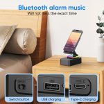 Wireless Audio Bluetooth Speaker with Emergency charging, 5in1 Phone Holder Power Bank with Colorful Ambient Light for Tablet iPhone Android