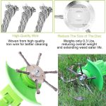6 inch Steel Wire Rotary Brush Cutter Trimmer Head, (Bore 0.2inch/5mm) Weed Wacker Replacement Heads, Wired Trimmer Head Replacement for Electric Battery Powered Cordless String Trimmer, Weed Eater, Moss & Rust Removal