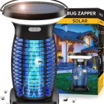 AUKFA Solar Bug Zapper Outdoor, Waterproof Mosquito Zapper Outdoor Solar Powered mosquito killers electronic