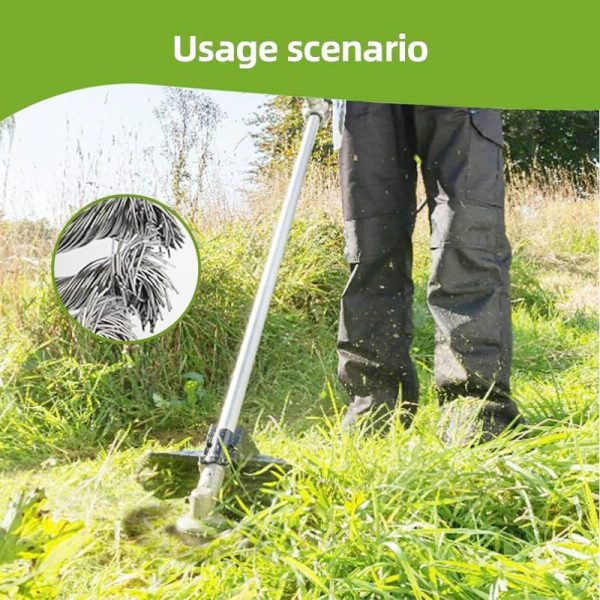 6 inch Steel Wire Rotary Brush Cutter Trimmer Head, (Bore 0.2inch/5mm) Weed Wacker Replacement Heads, Wired Trimmer Head Replacement for Electric Battery Powered Cordless String Trimmer, Weed Eater, Moss & Rust Removal